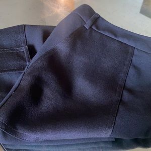 Anthropology Black Cargo Dress Pants Cropped Style Sz Medium Elastic Waist